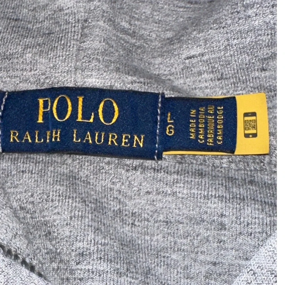 Polo Ralph Lauren Double-Knit Full-Zip‎ Hoodie Size Large Gray